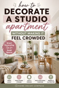How to Decorate a Studio Apartment Without Making It Feel Crowded | Small Space Decorating Tips